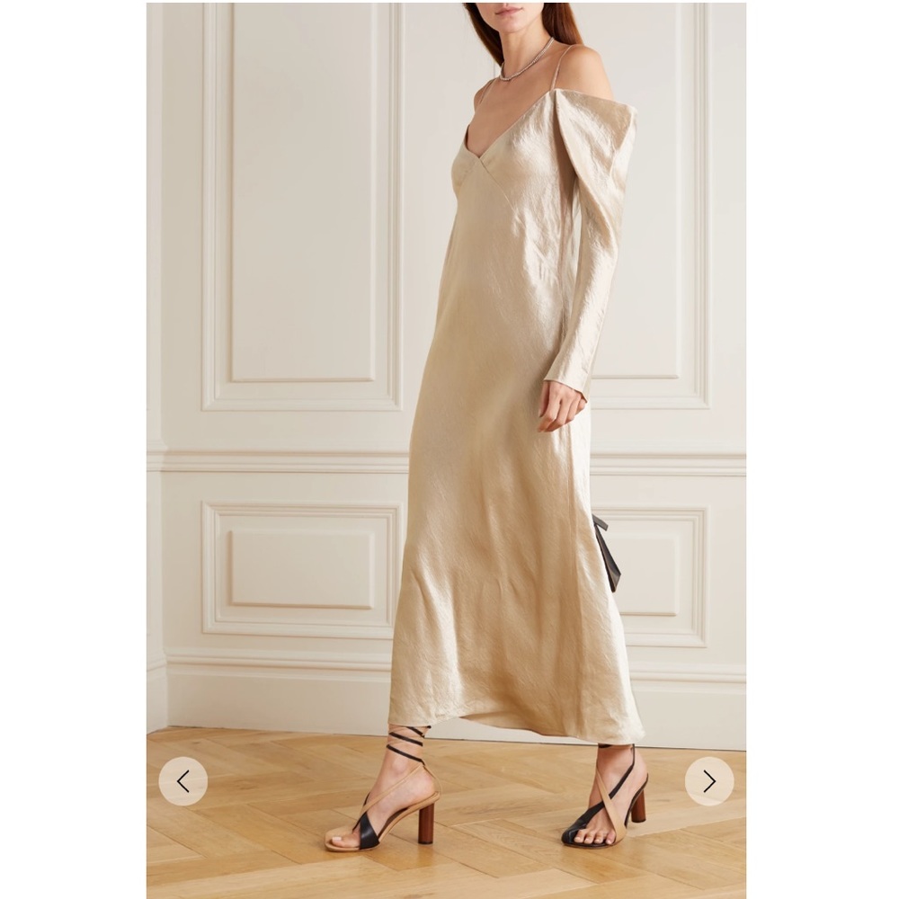 Vince Draped Sleeve Slip Dress
